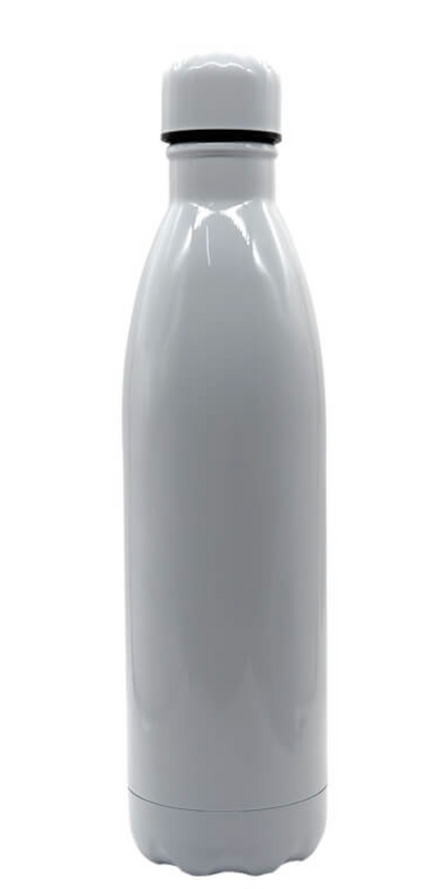 White Stainless Steel Tower Water Bottle 750 ml - Pixelwave