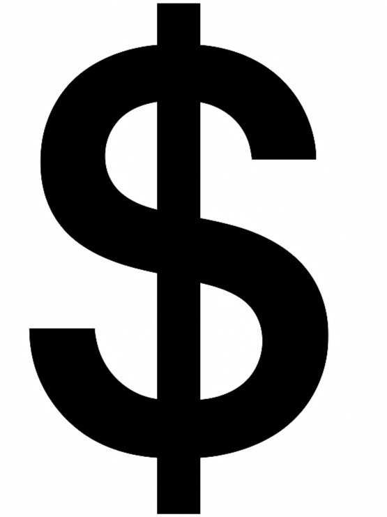black dollar icon
